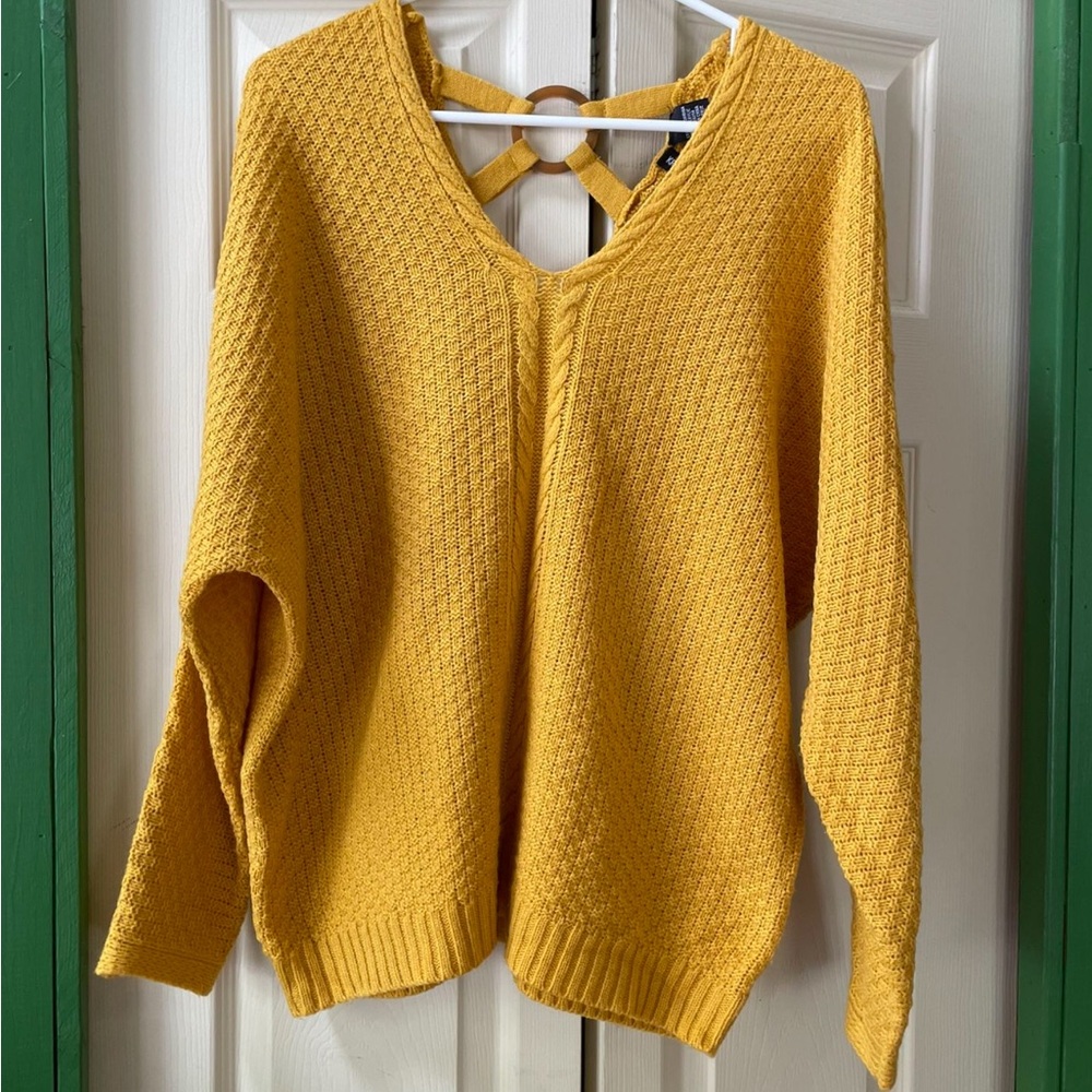 Elegant Mustard V-Neck Sweater